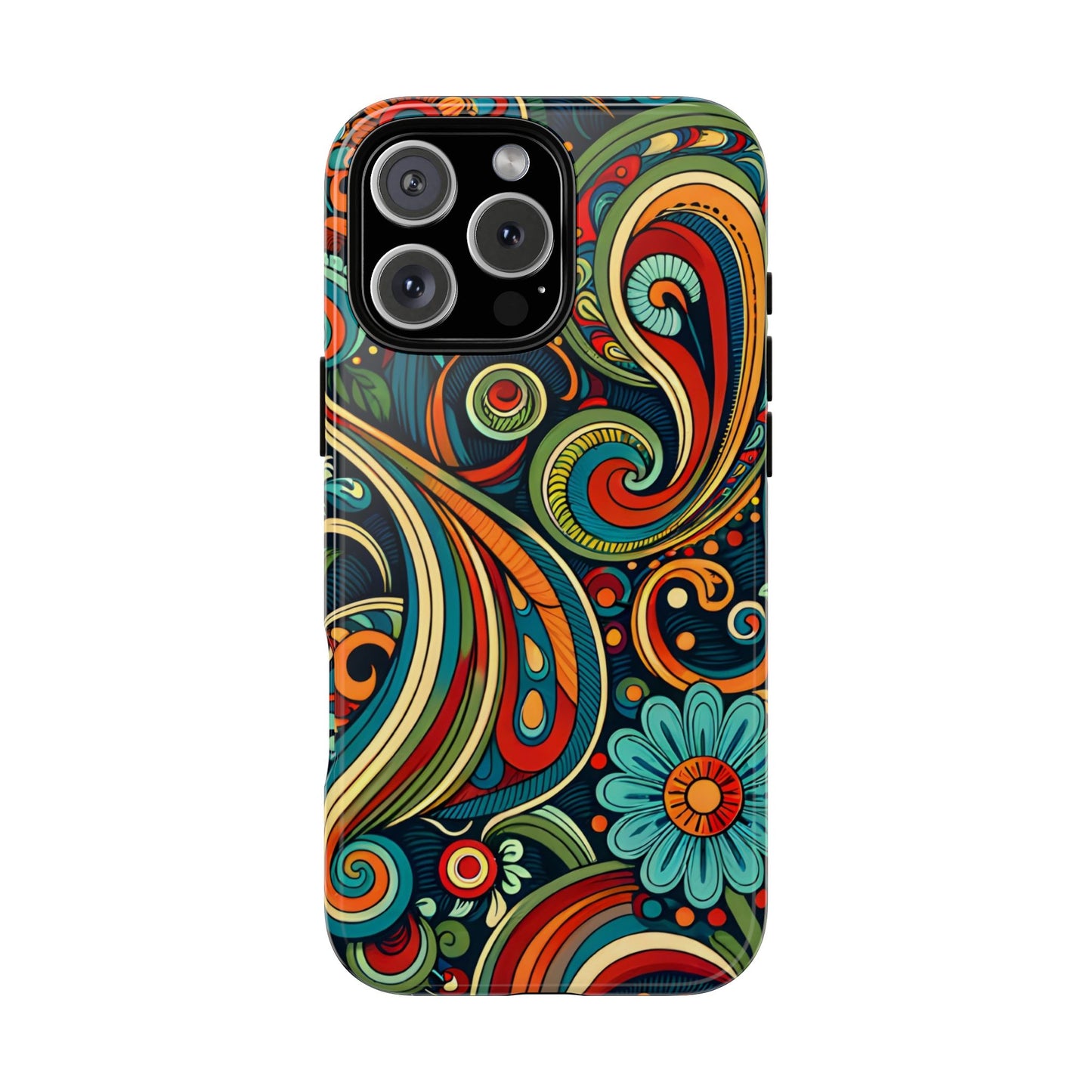 Bohemian Floral Phone Case - Colorful Tough Cover for Stylish Protection