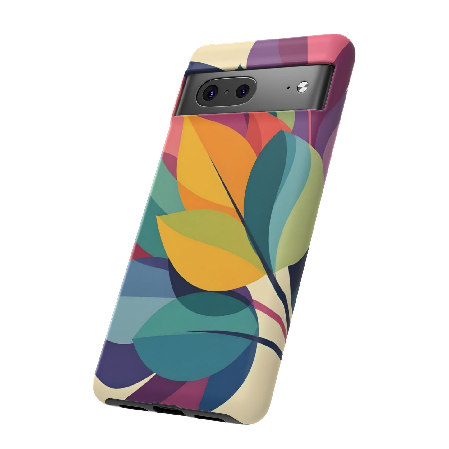 Colorful Leaf Phone Case, Tough TPU Cover, Eco-Friendly Design, Perfect Gift for Nature Lovers, Vibrant Floral Style