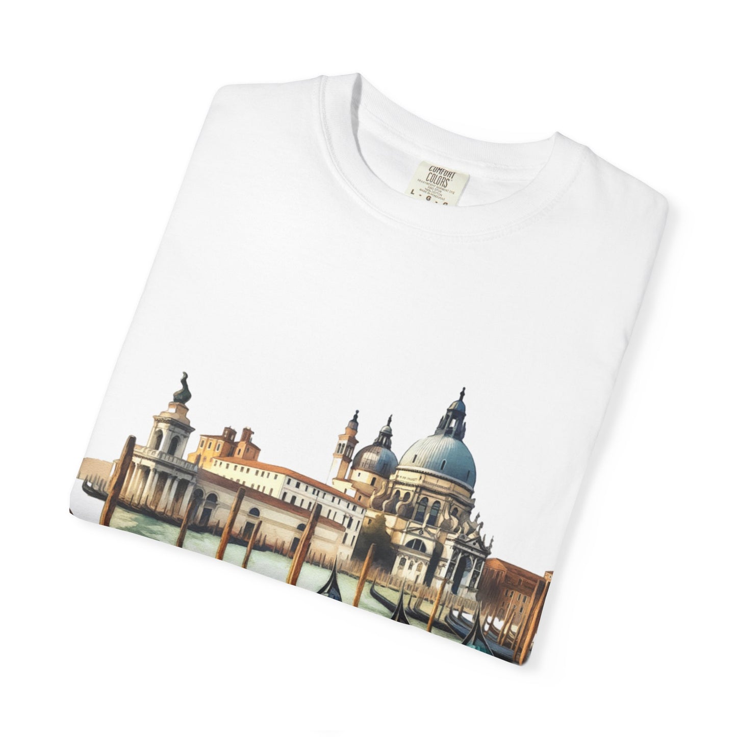 Venice Gondola Unisex Garment-Dyed T-Shirt - Artistic Travel Tee