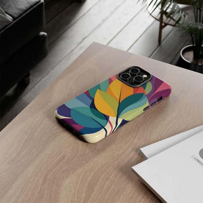Colorful Leaf Phone Case, Tough TPU Cover, Eco-Friendly Design, Perfect Gift for Nature Lovers, Vibrant Floral Style
