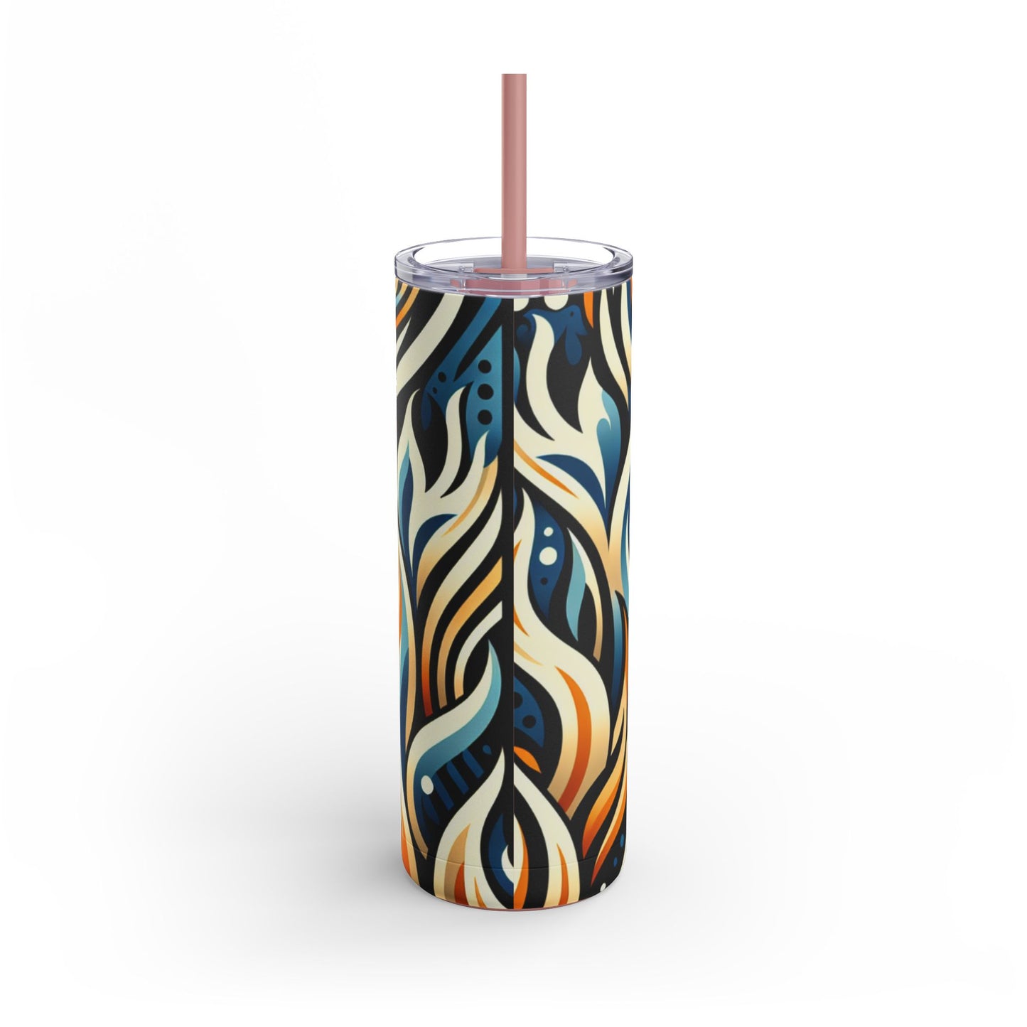 Abstract Wave Tumbler | Boho Chic Drinkware | Stylish Travel Cup | Unique Gift for Her | 20oz Skinny Matte Tumbler | Home Decor