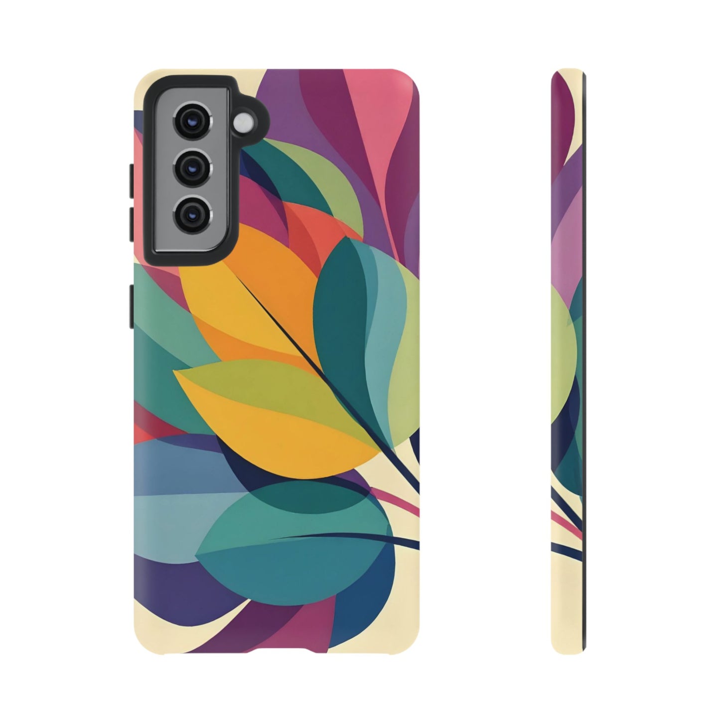 Colorful Leaf Phone Case, Tough TPU Cover, Eco-Friendly Design, Perfect Gift for Nature Lovers, Vibrant Floral Style