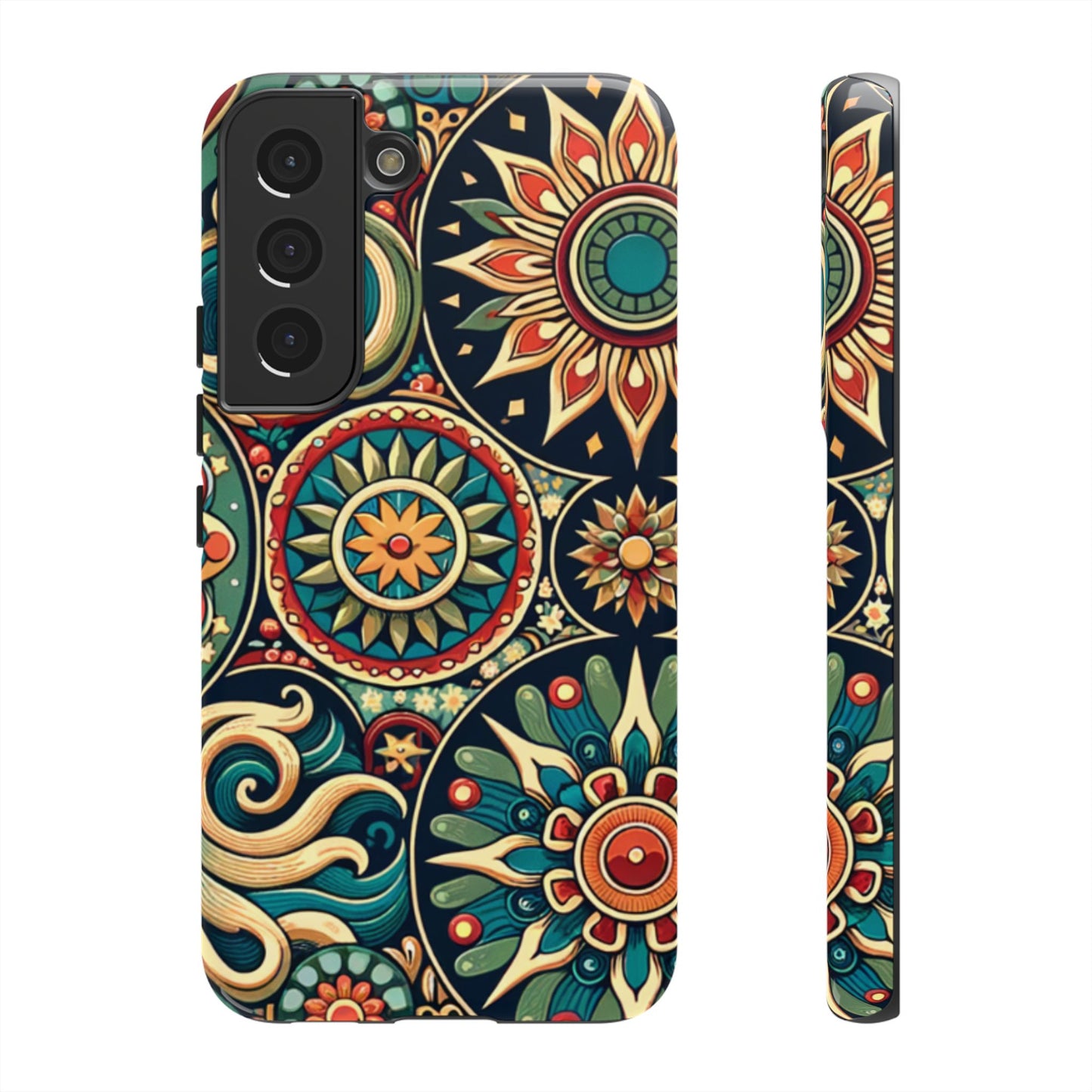 Boho Phone Case with Colorful Mandala Design, Stylish Phone Cover, Trendy Case for Women, Gift for Her, Bohemian Style Accessories