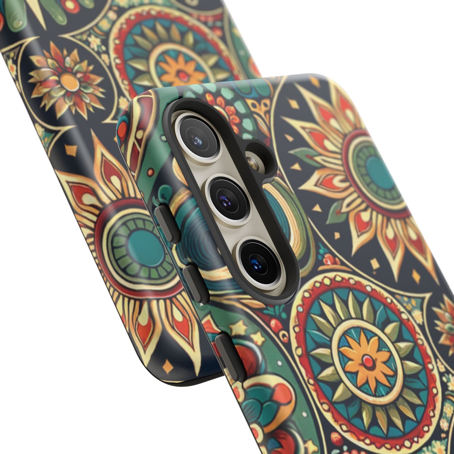 Boho Phone Case with Colorful Mandala Design, Stylish Phone Cover, Trendy Case for Women, Gift for Her, Bohemian Style Accessories