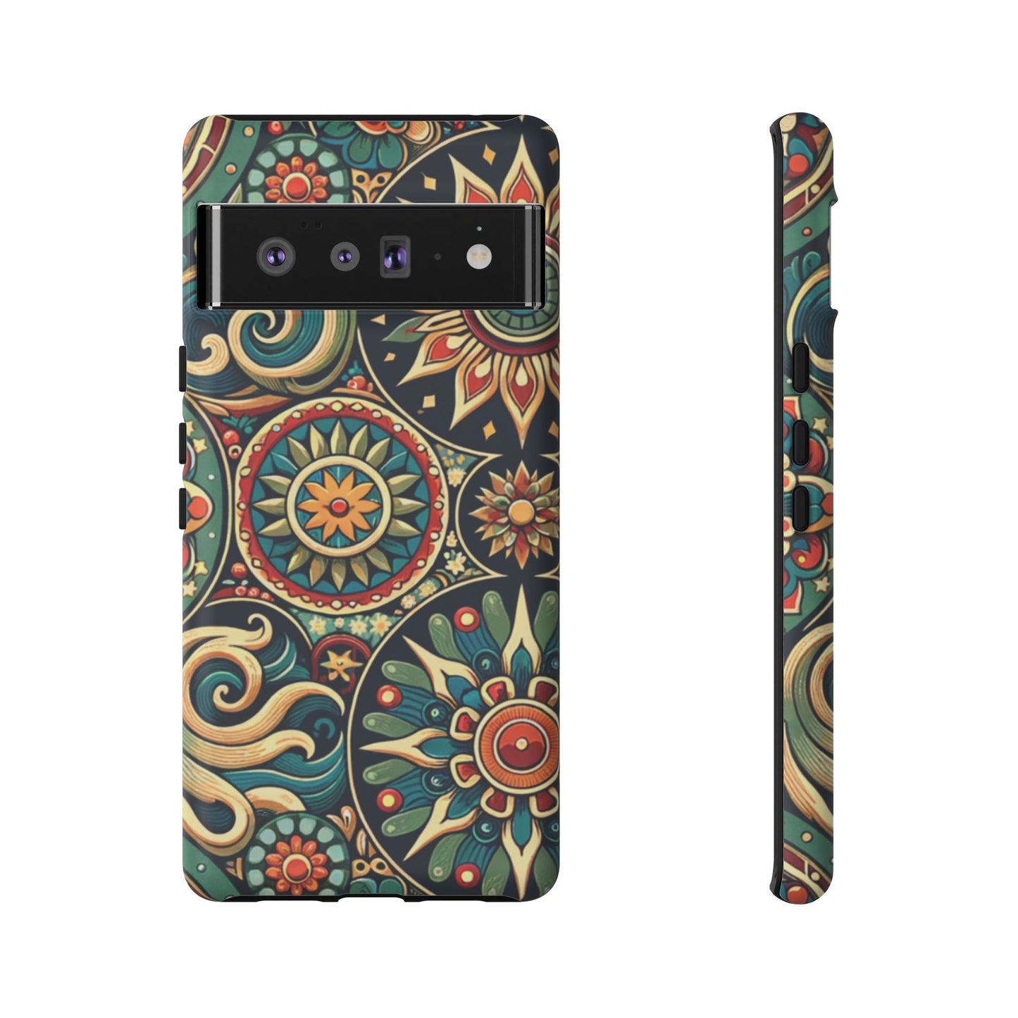 Boho Phone Case with Colorful Mandala Design, Stylish Phone Cover, Trendy Case for Women, Gift for Her, Bohemian Style Accessories