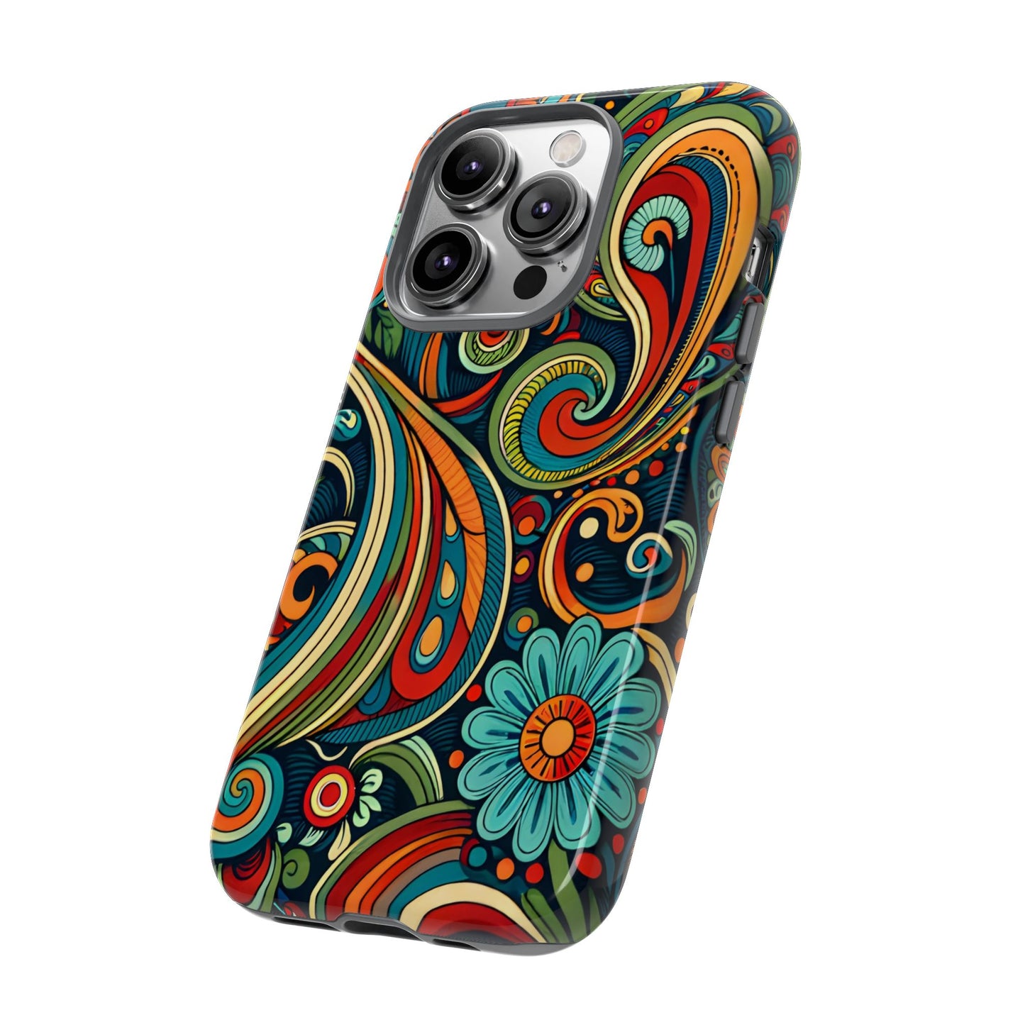 Bohemian Floral Phone Case - Colorful Tough Cover for Stylish Protection