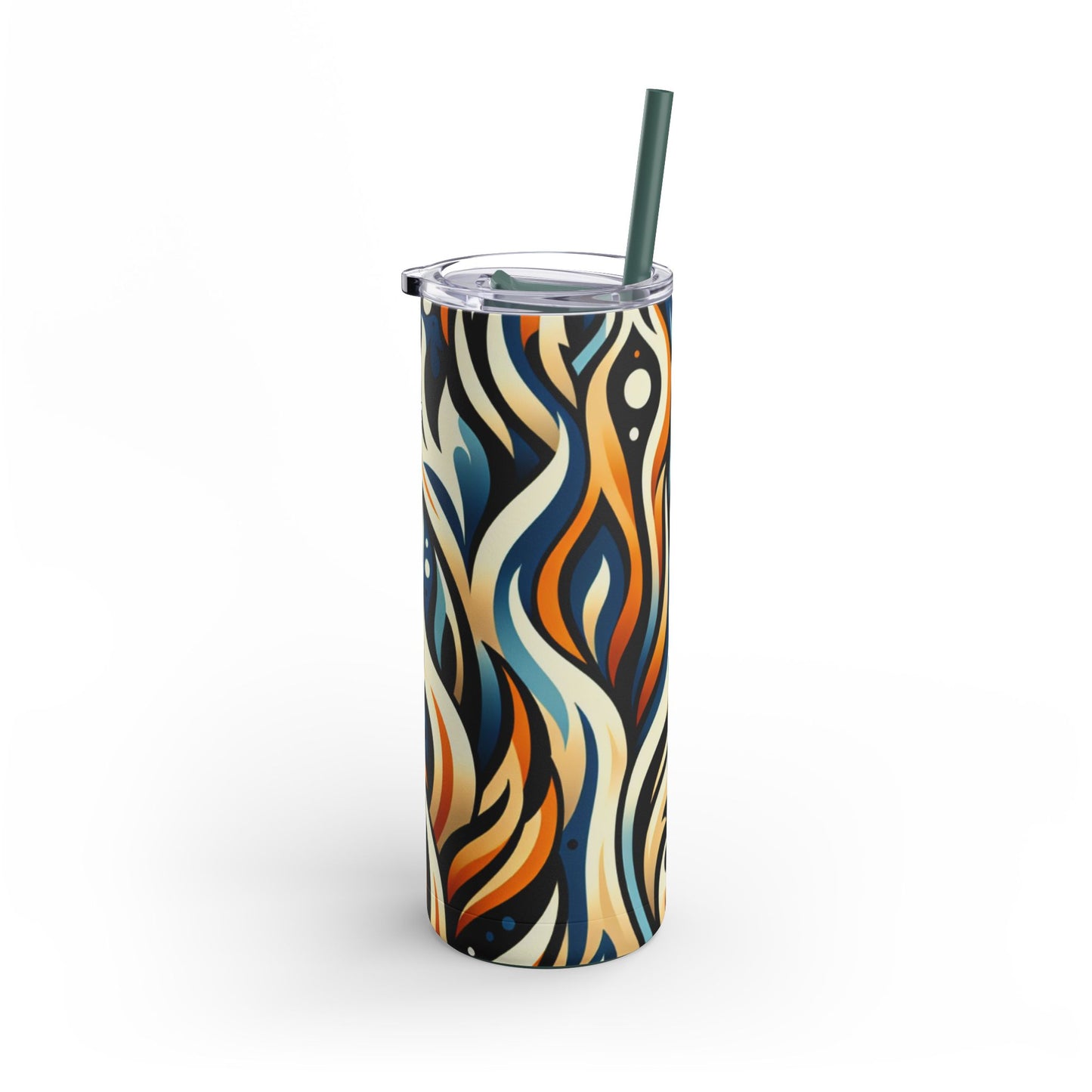 Abstract Wave Tumbler | Boho Chic Drinkware | Stylish Travel Cup | Unique Gift for Her | 20oz Skinny Matte Tumbler | Home Decor