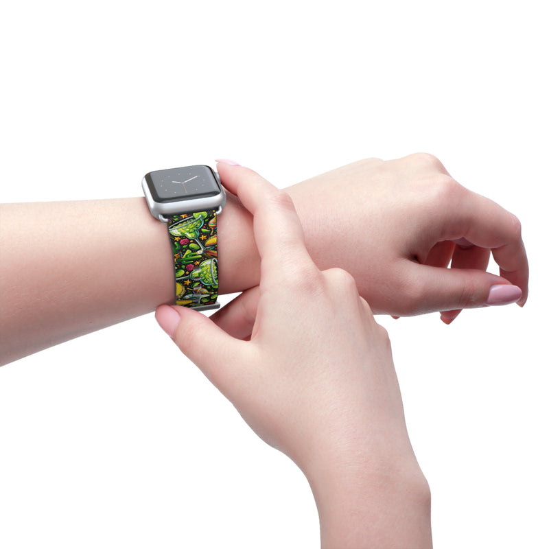 Tropical Fiesta Watch Band - Colorful Fruits & Veggies Design