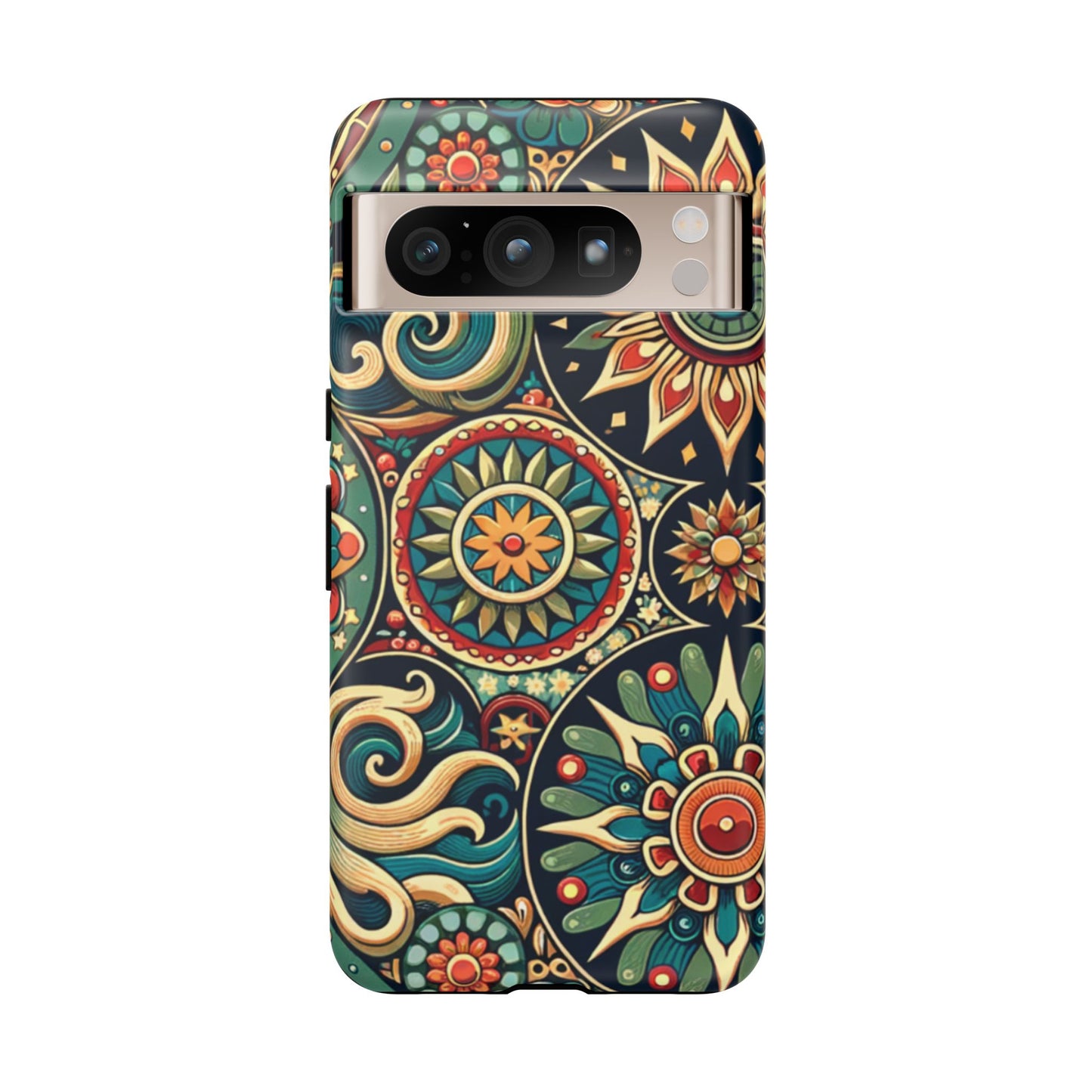 Boho Phone Case with Colorful Mandala Design, Stylish Phone Cover, Trendy Case for Women, Gift for Her, Bohemian Style Accessories