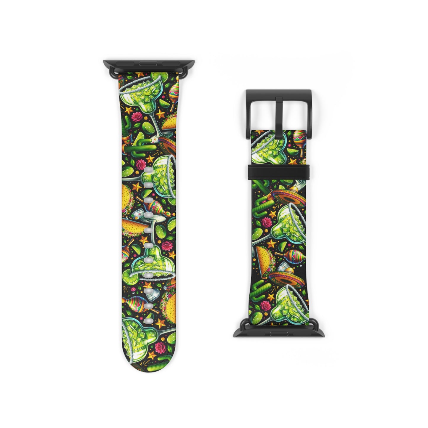 Tropical Fiesta Watch Band - Colorful Fruits & Veggies Design