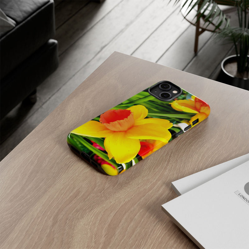 Floral Tough Case for iPhone - Bright Yellow Flower Design