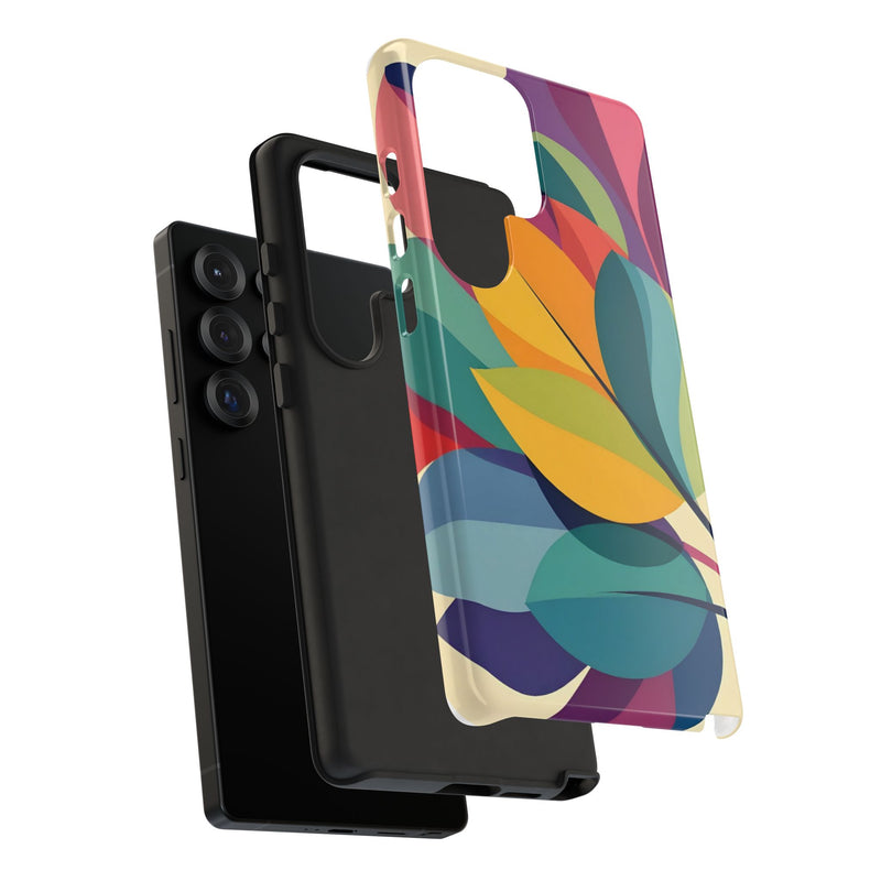 Colorful Leaf Phone Case, Tough TPU Cover, Eco-Friendly Design, Perfect Gift for Nature Lovers, Vibrant Floral Style