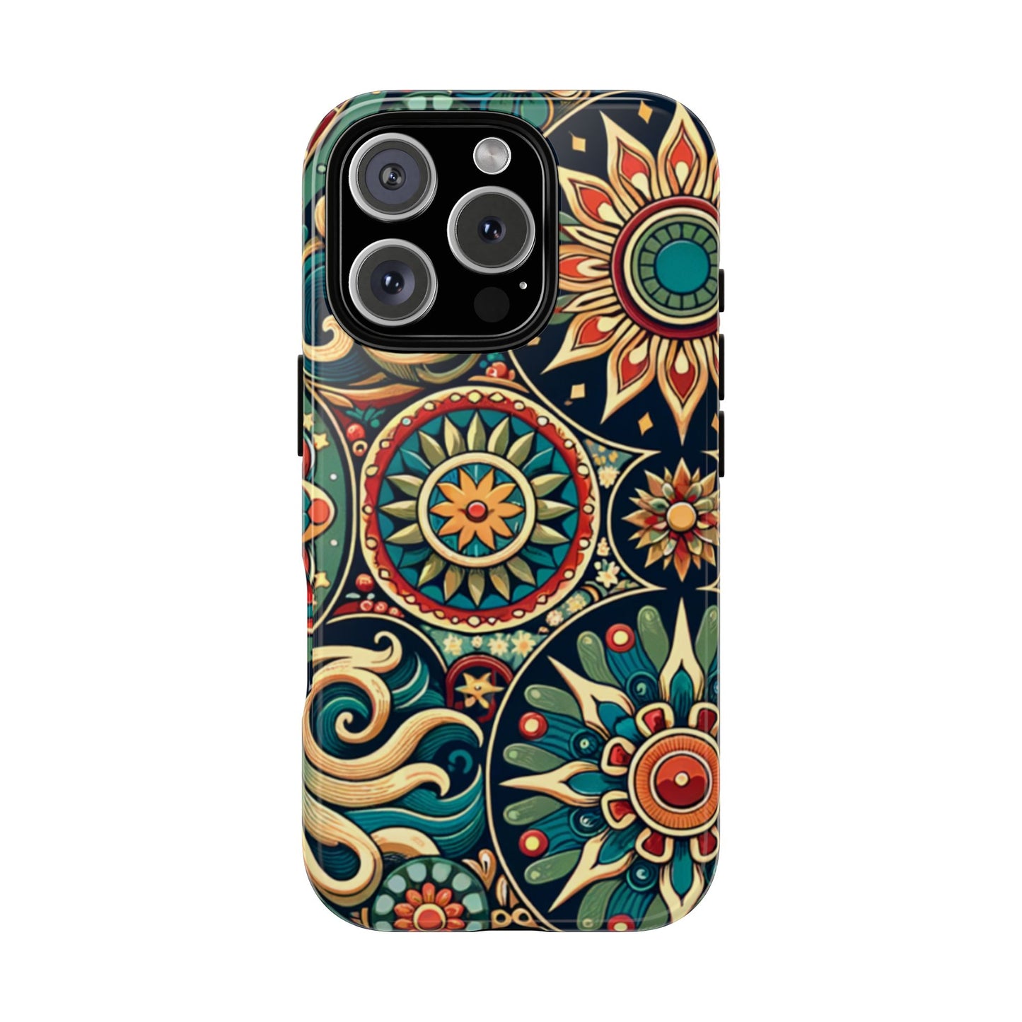 Boho Phone Case with Colorful Mandala Design, Stylish Phone Cover, Trendy Case for Women, Gift for Her, Bohemian Style Accessories
