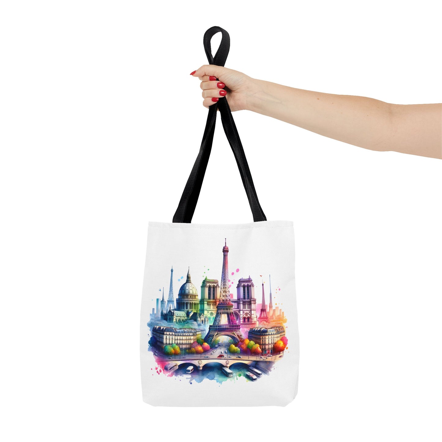 Vibrant Cityscape Tote Bag | Colorful Paris & London Design