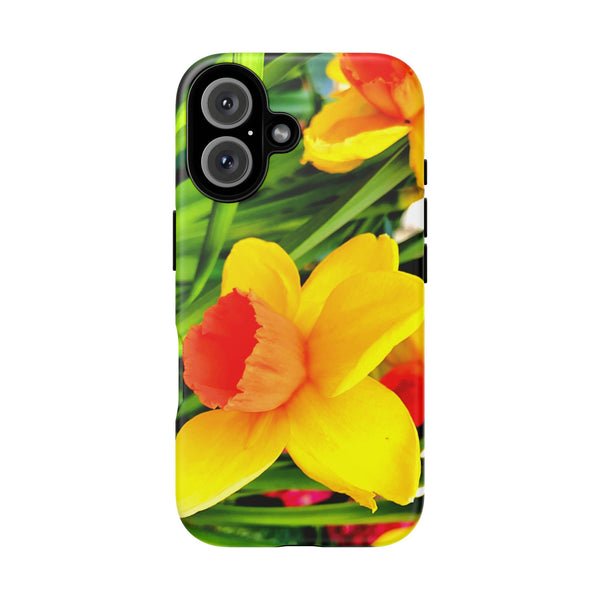 Floral Tough Case for iPhone - Bright Yellow Flower Design