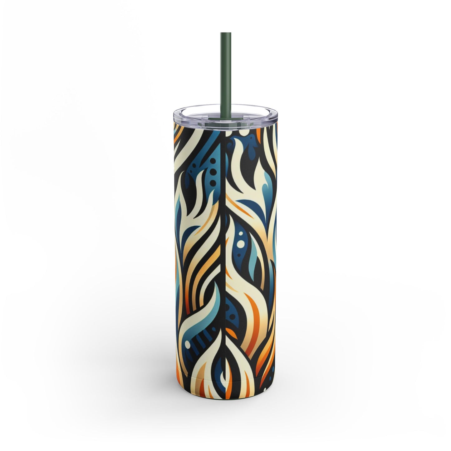 Abstract Wave Tumbler | Boho Chic Drinkware | Stylish Travel Cup | Unique Gift for Her | 20oz Skinny Matte Tumbler | Home Decor