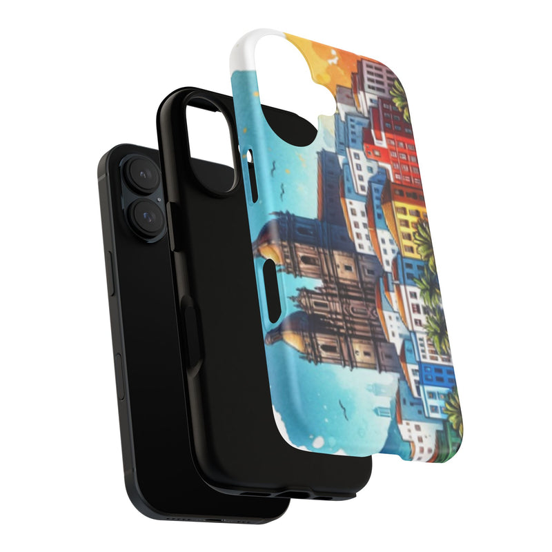 Vibrant Phone Case - Tough Cases with Tropical Ocean Design