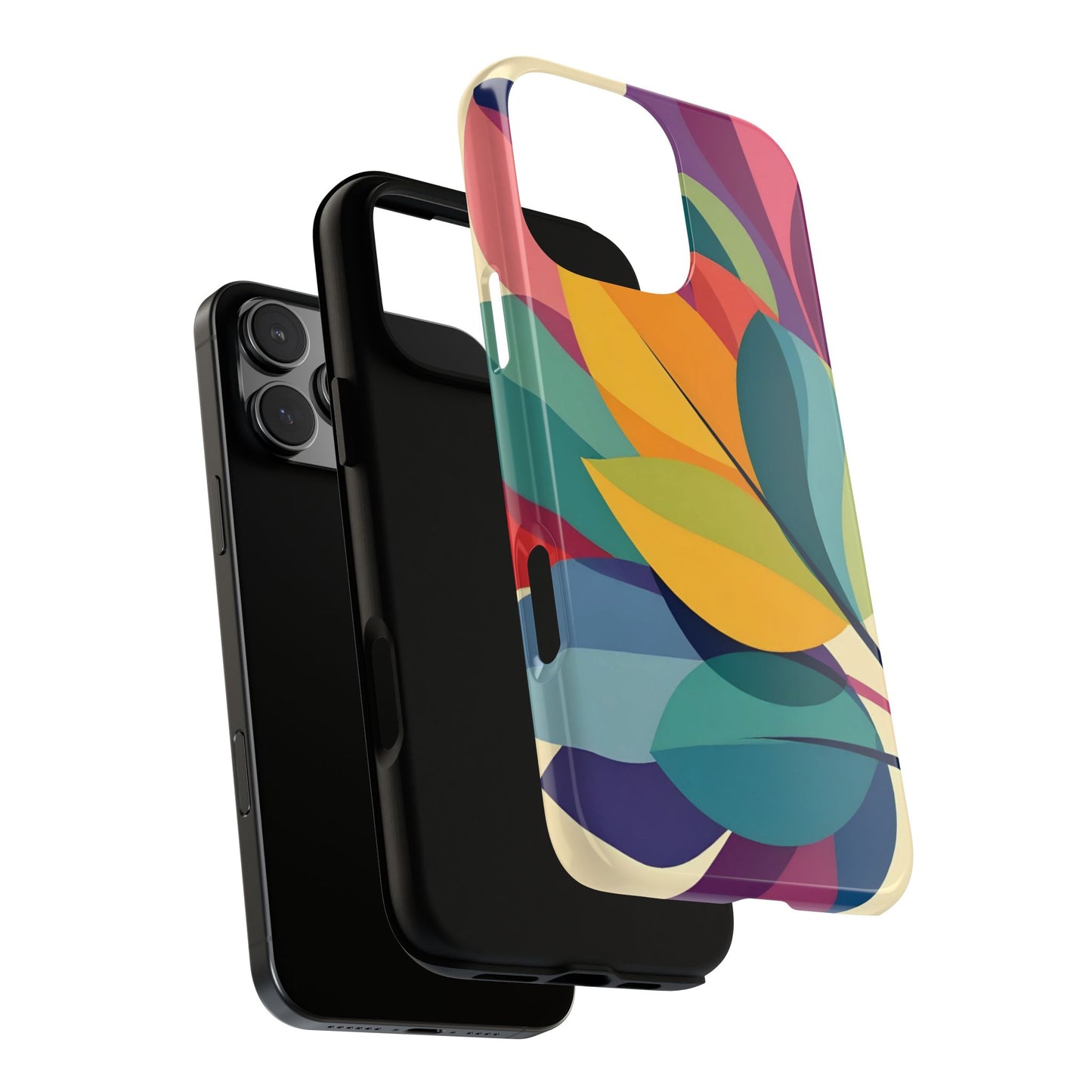 Colorful Leaf Phone Case, Tough TPU Cover, Eco-Friendly Design, Perfect Gift for Nature Lovers, Vibrant Floral Style