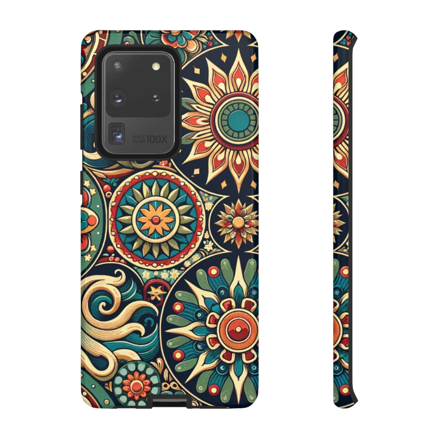 Boho Phone Case with Colorful Mandala Design, Stylish Phone Cover, Trendy Case for Women, Gift for Her, Bohemian Style Accessories