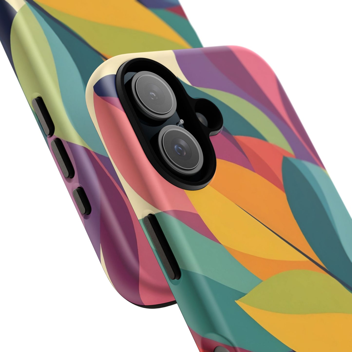 Colorful Leaf Phone Case, Tough TPU Cover, Eco-Friendly Design, Perfect Gift for Nature Lovers, Vibrant Floral Style