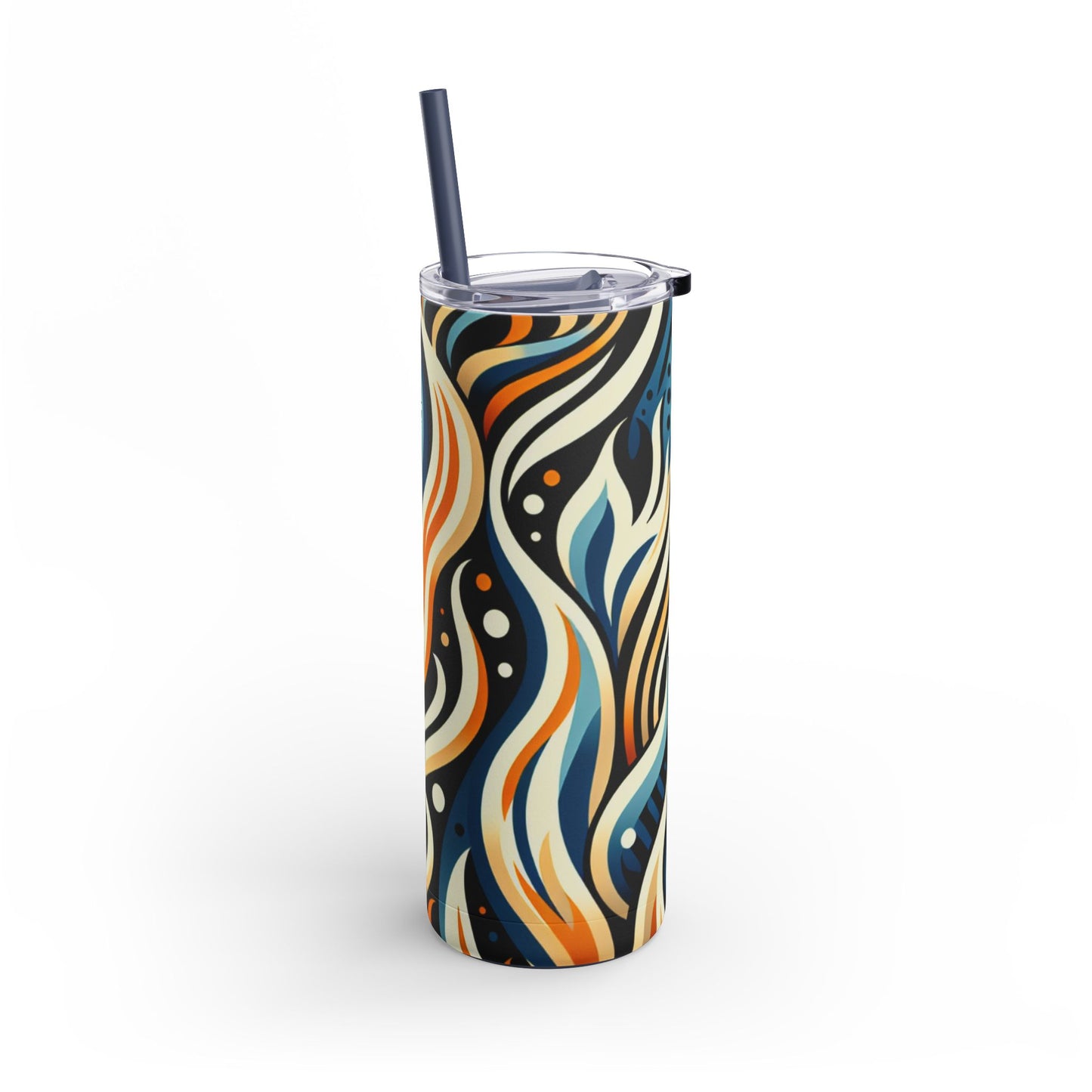 Abstract Wave Tumbler | Boho Chic Drinkware | Stylish Travel Cup | Unique Gift for Her | 20oz Skinny Matte Tumbler | Home Decor