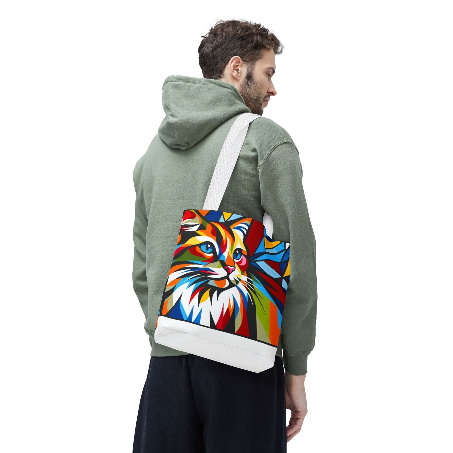 Colorful Cat Art Tote Bag - Stylish & Eco-Friendly