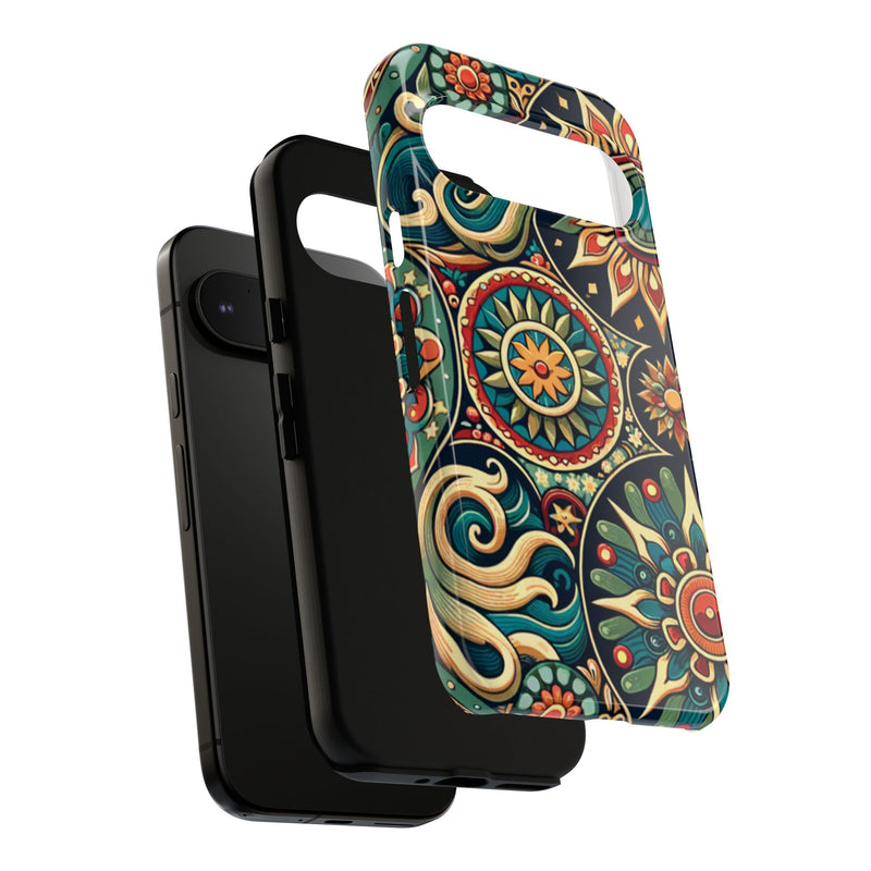 Boho Phone Case with Colorful Mandala Design, Stylish Phone Cover, Trendy Case for Women, Gift for Her, Bohemian Style Accessories