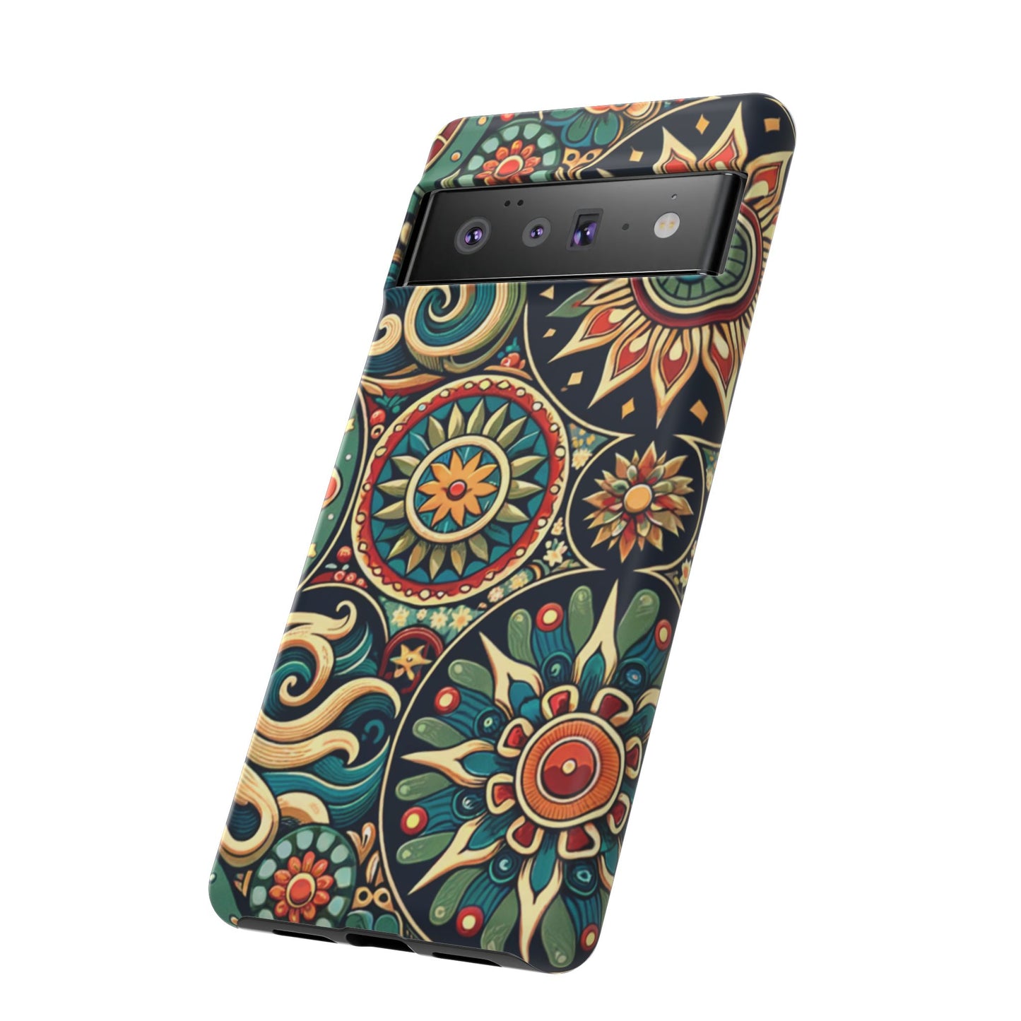 Boho Phone Case with Colorful Mandala Design, Stylish Phone Cover, Trendy Case for Women, Gift for Her, Bohemian Style Accessories