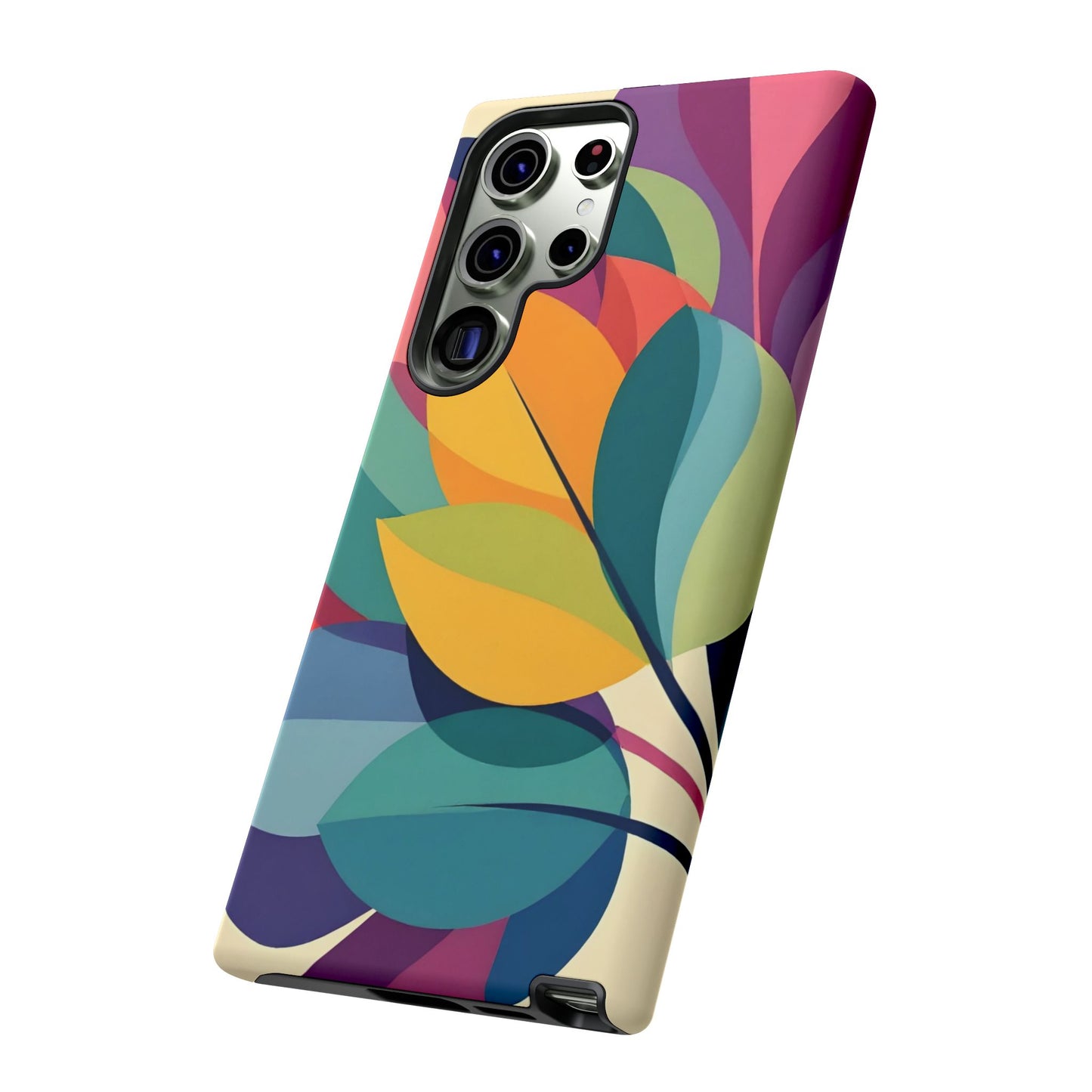 Colorful Leaf Phone Case, Tough TPU Cover, Eco-Friendly Design, Perfect Gift for Nature Lovers, Vibrant Floral Style