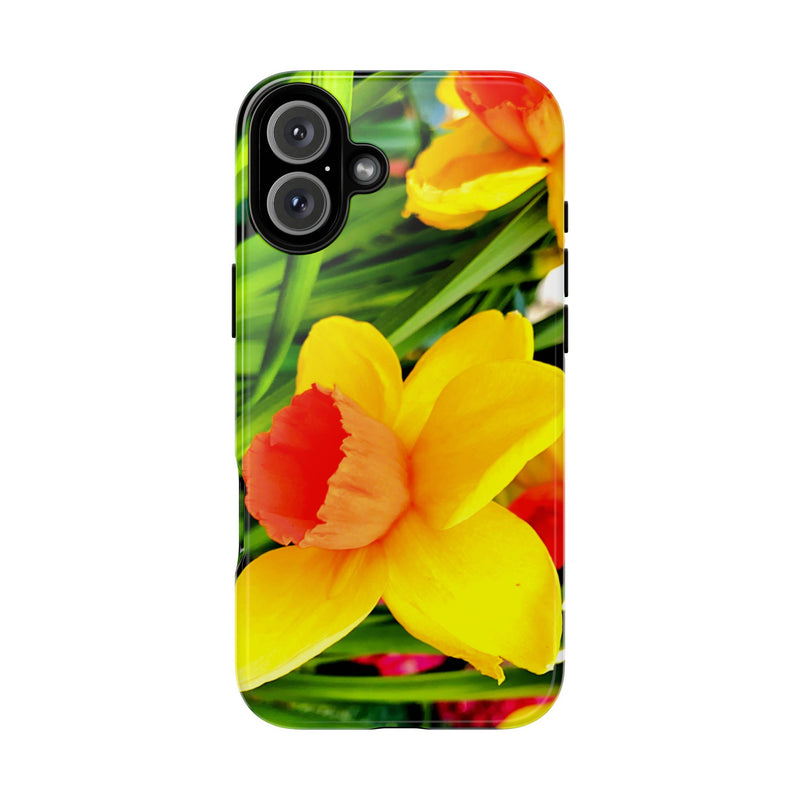 Floral Tough Case for iPhone - Bright Yellow Flower Design