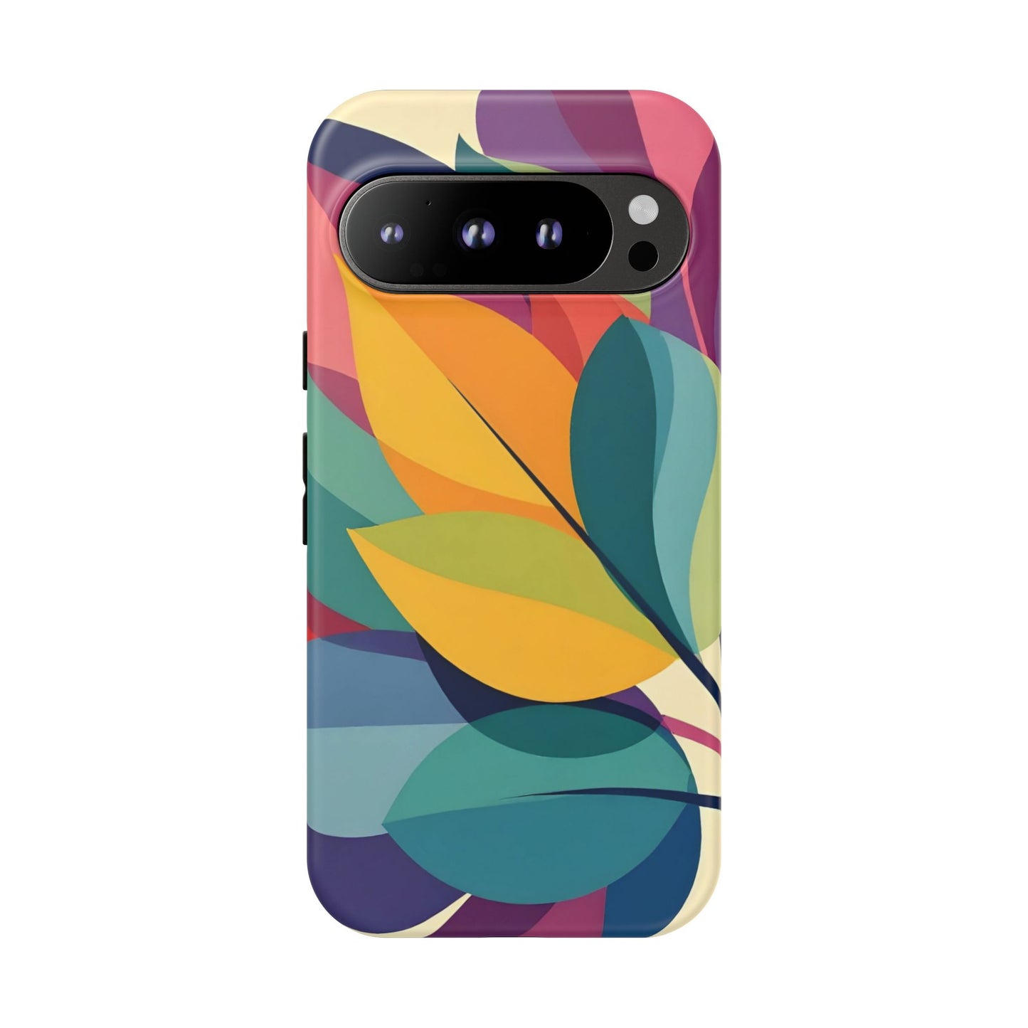 Colorful Leaf Phone Case, Tough TPU Cover, Eco-Friendly Design, Perfect Gift for Nature Lovers, Vibrant Floral Style
