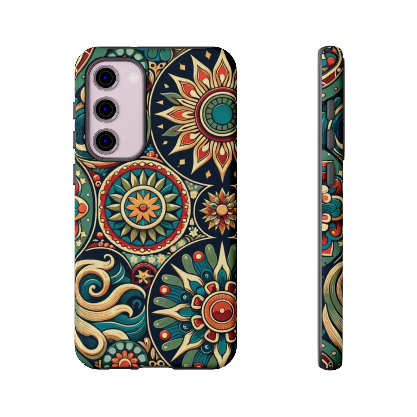 Boho Phone Case with Colorful Mandala Design, Stylish Phone Cover, Trendy Case for Women, Gift for Her, Bohemian Style Accessories