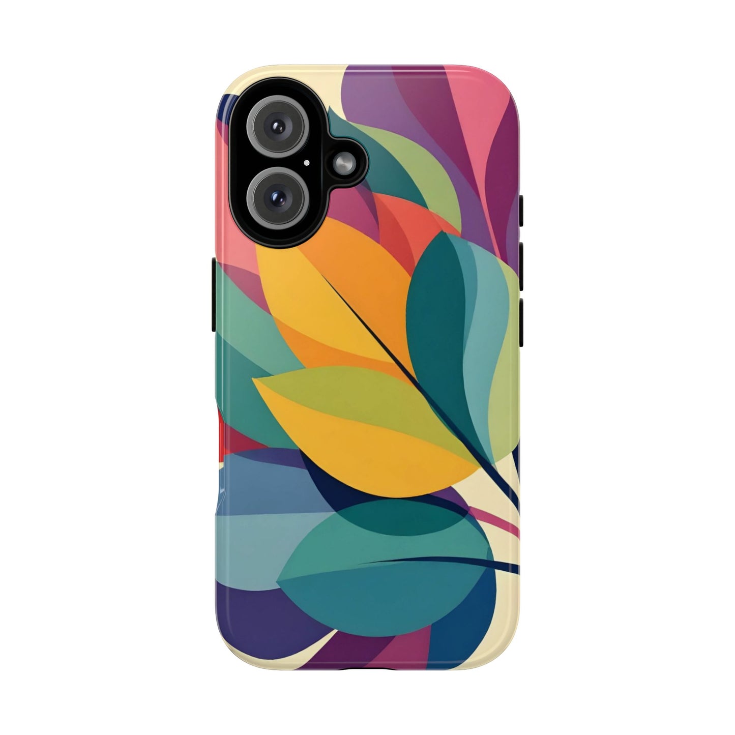 Colorful Leaf Phone Case, Tough TPU Cover, Eco-Friendly Design, Perfect Gift for Nature Lovers, Vibrant Floral Style