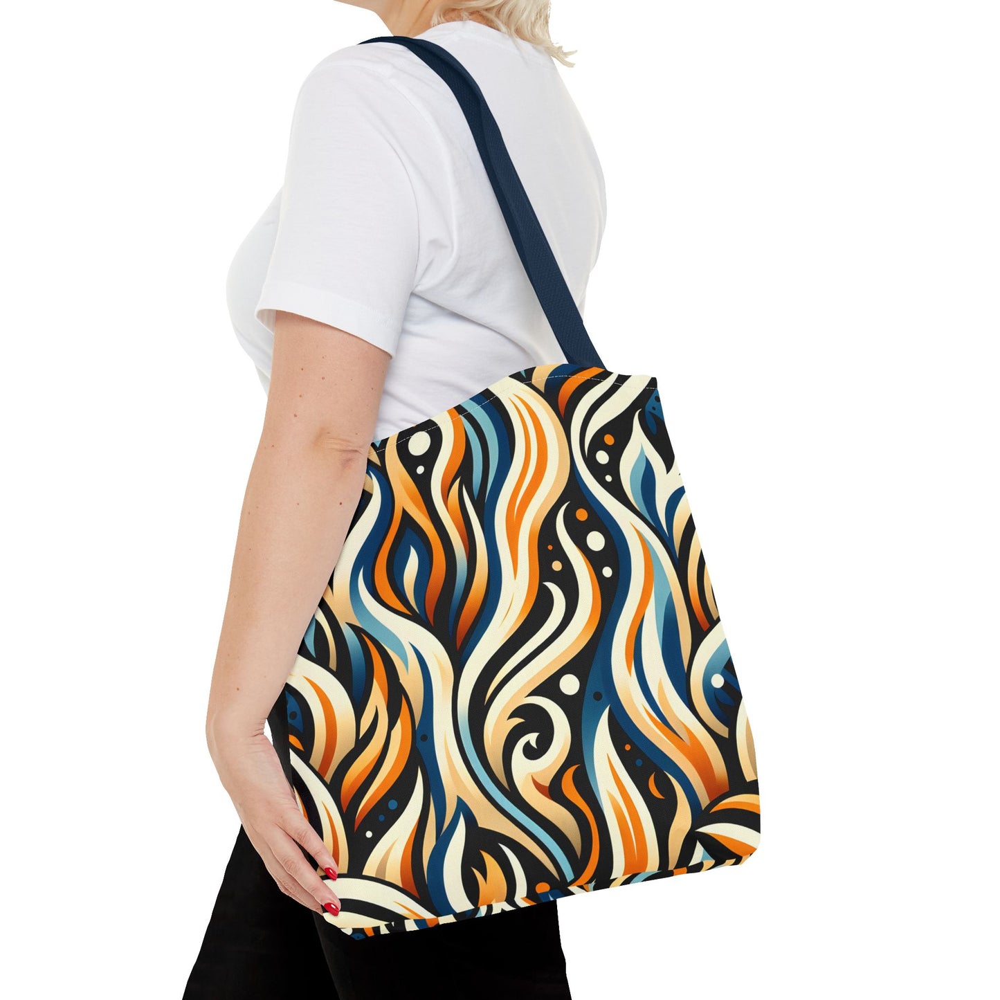 Vibrant Boho Tote Bag - Colorful AOP Design, Beach Essential, Everyday Carry, Gift Idea, Stylish and Functional