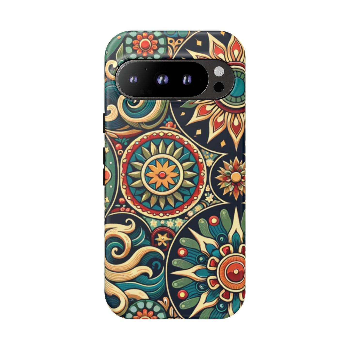 Boho Phone Case with Colorful Mandala Design, Stylish Phone Cover, Trendy Case for Women, Gift for Her, Bohemian Style Accessories