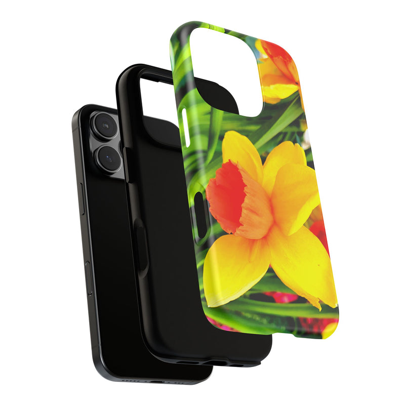 Floral Tough Case for iPhone - Bright Yellow Flower Design