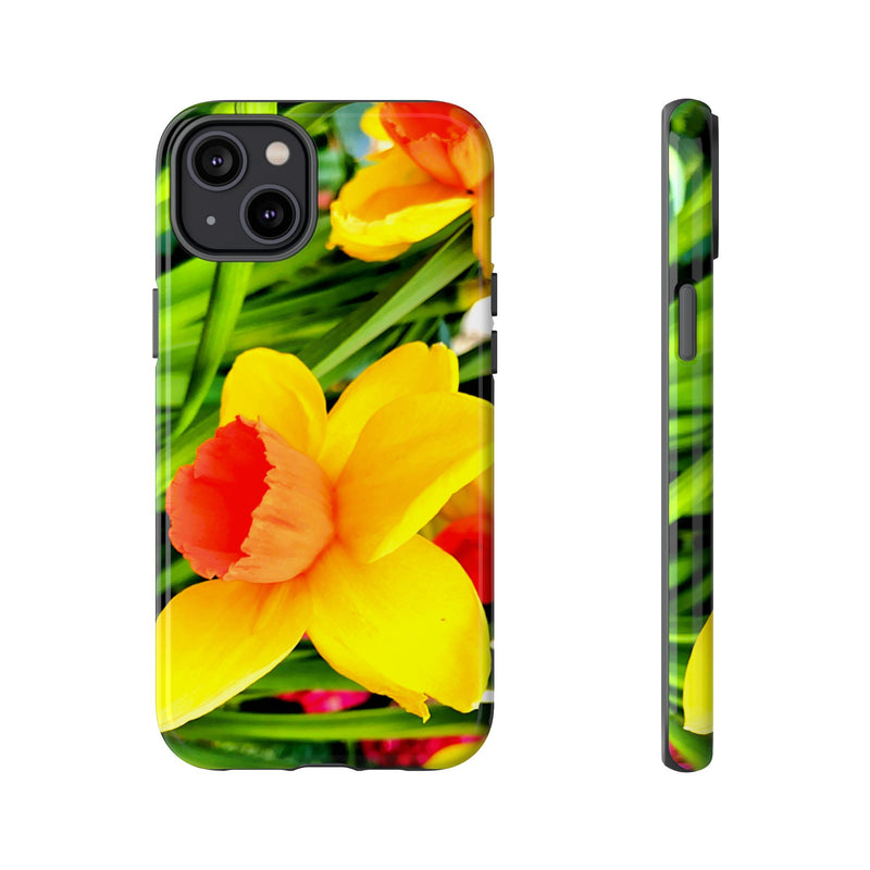 Floral Tough Case for iPhone - Bright Yellow Flower Design