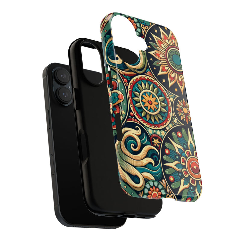 Boho Phone Case with Colorful Mandala Design, Stylish Phone Cover, Trendy Case for Women, Gift for Her, Bohemian Style Accessories