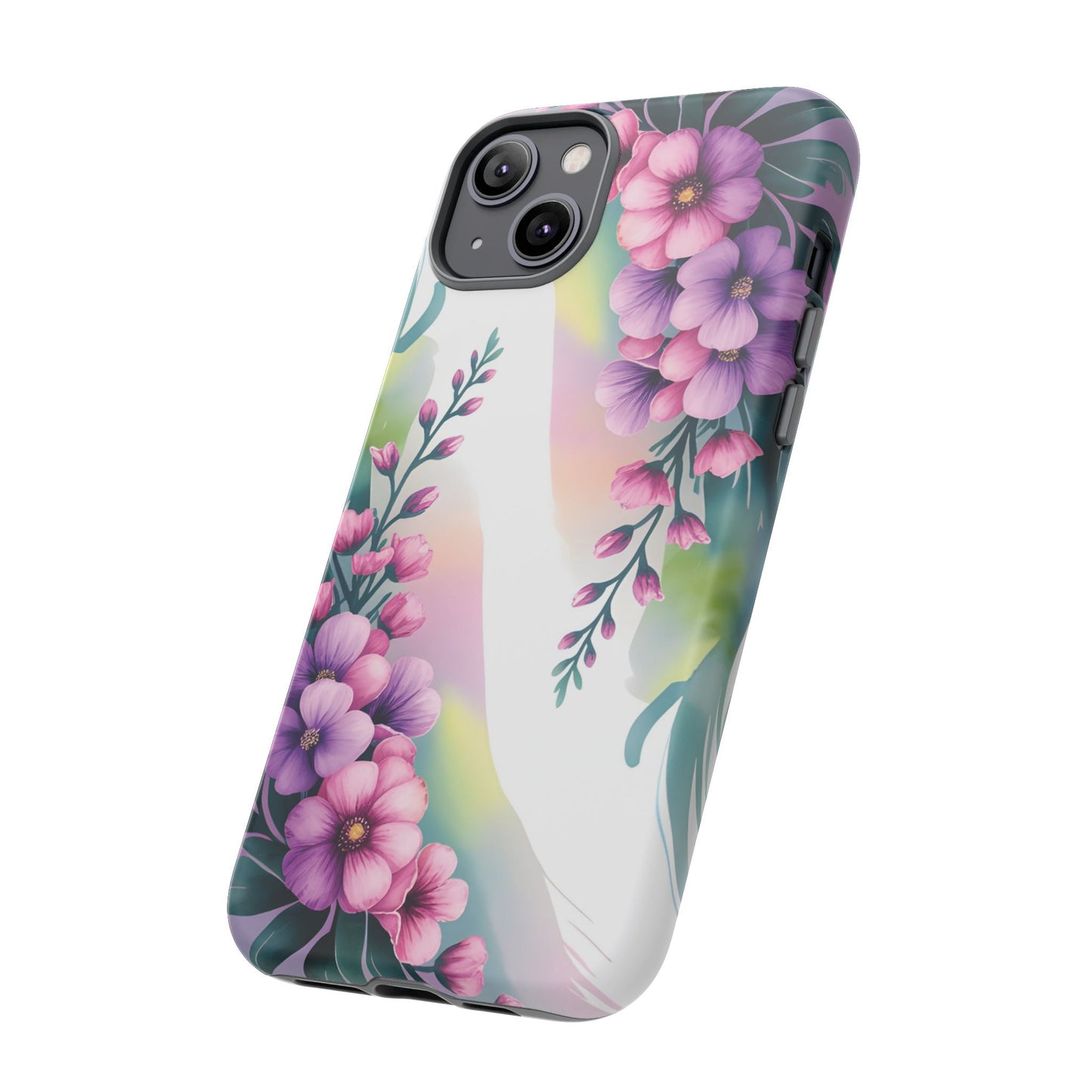 Floral Phone Case with Tough Protection, Stylish Cover for Smartphone, Flower Design Case, Gift for Her, Customizable Phone Accessories