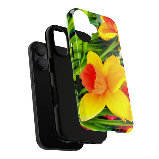 Floral Tough Case for iPhone - Bright Yellow Flower Design
