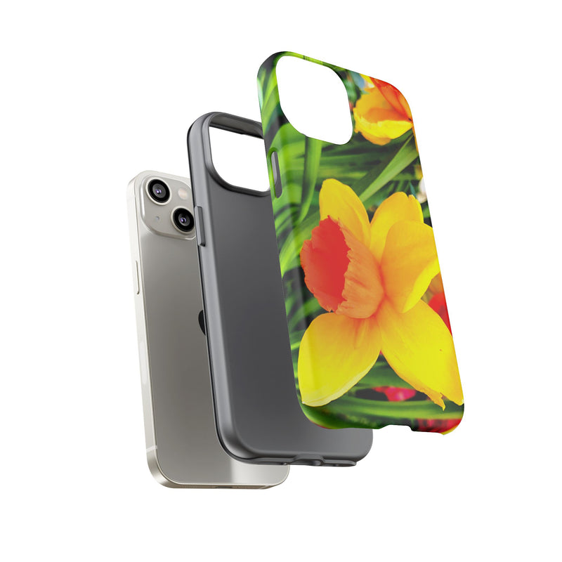 Floral Tough Case for iPhone - Bright Yellow Flower Design
