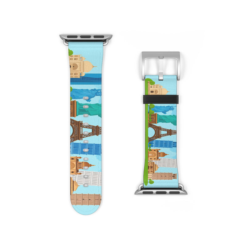 World Landmark Watch Band - Travel-Inspired Design for Adventurers