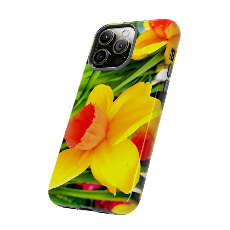 Floral Tough Case for iPhone - Bright Yellow Flower Design