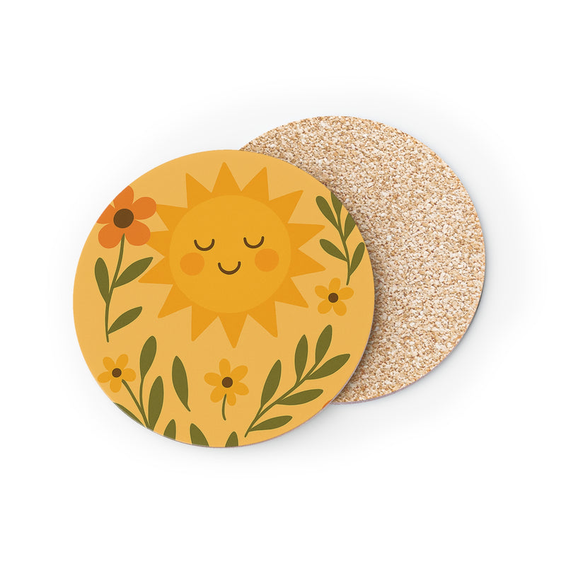 Sunny Floral Coasters - Cheerful Drinkware Accessories for Home & Gifts