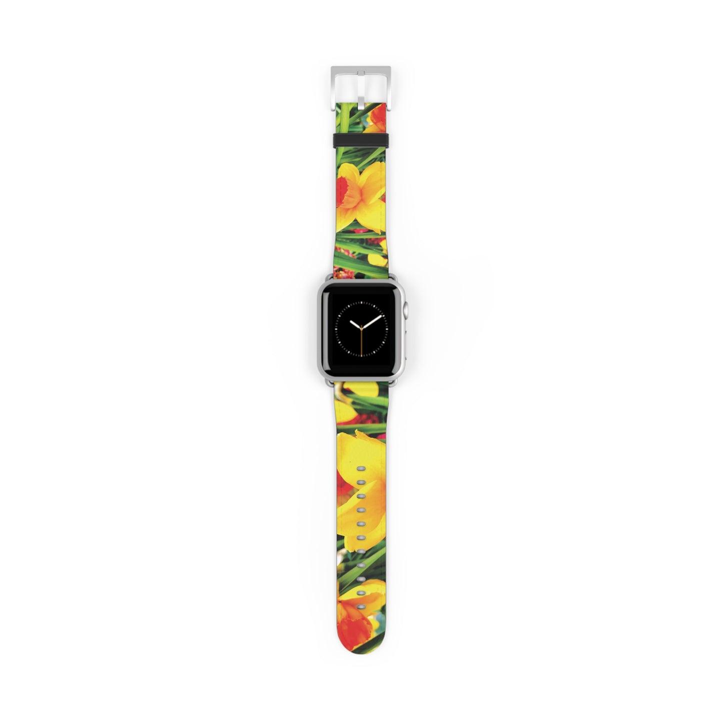 Vibrant Floral Watch Band - Adjustable, Colorful Design for Nature Lovers