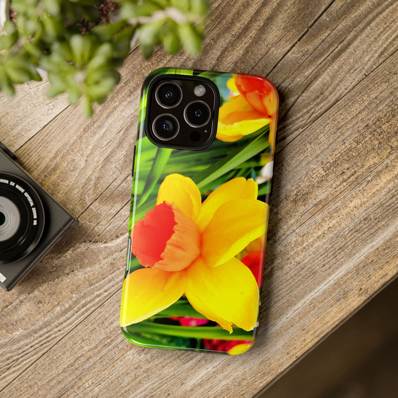Floral Tough Case for iPhone - Bright Yellow Flower Design