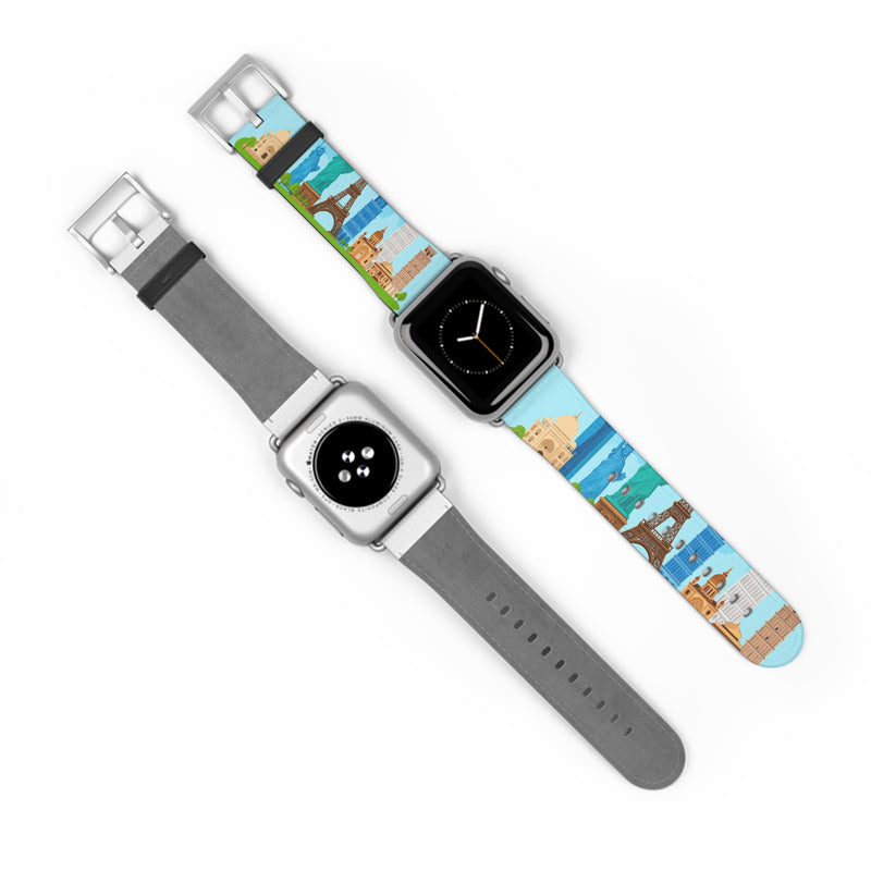 World Landmark Watch Band - Travel-Inspired Design for Adventurers