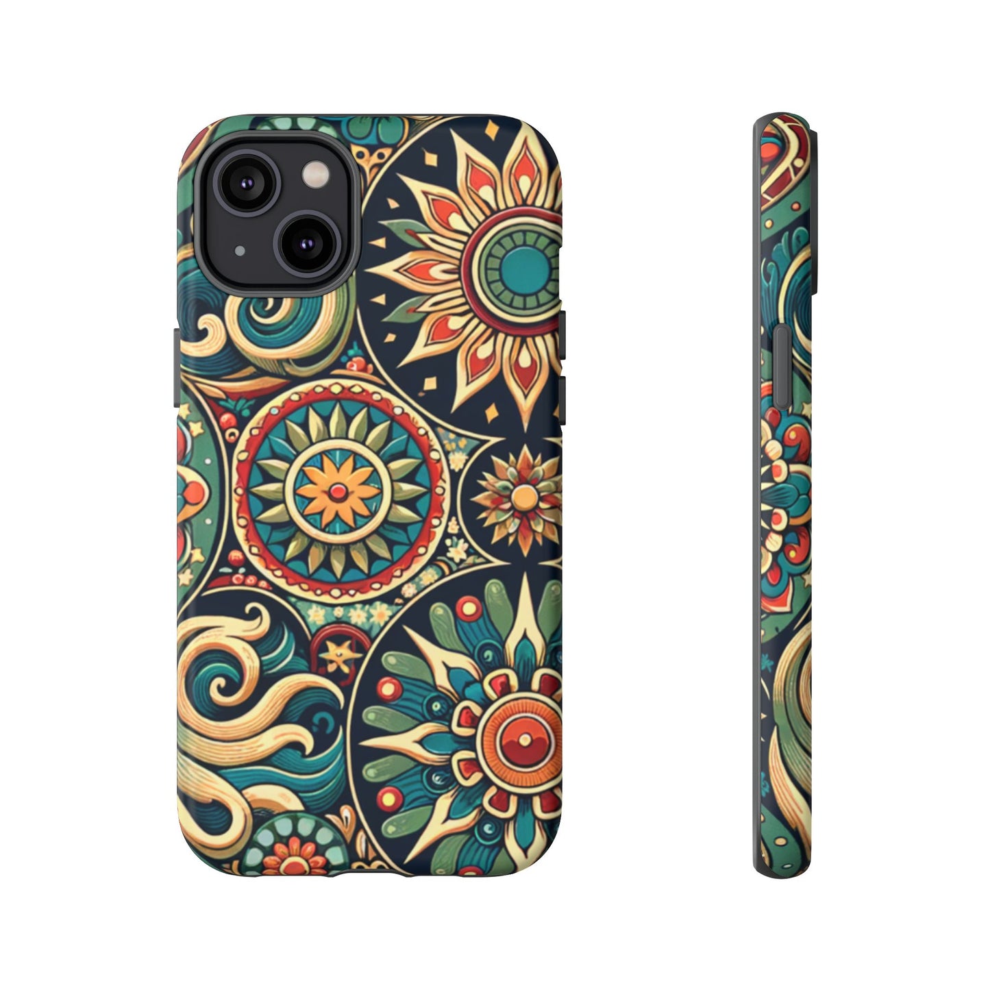 Boho Phone Case with Colorful Mandala Design, Stylish Phone Cover, Trendy Case for Women, Gift for Her, Bohemian Style Accessories