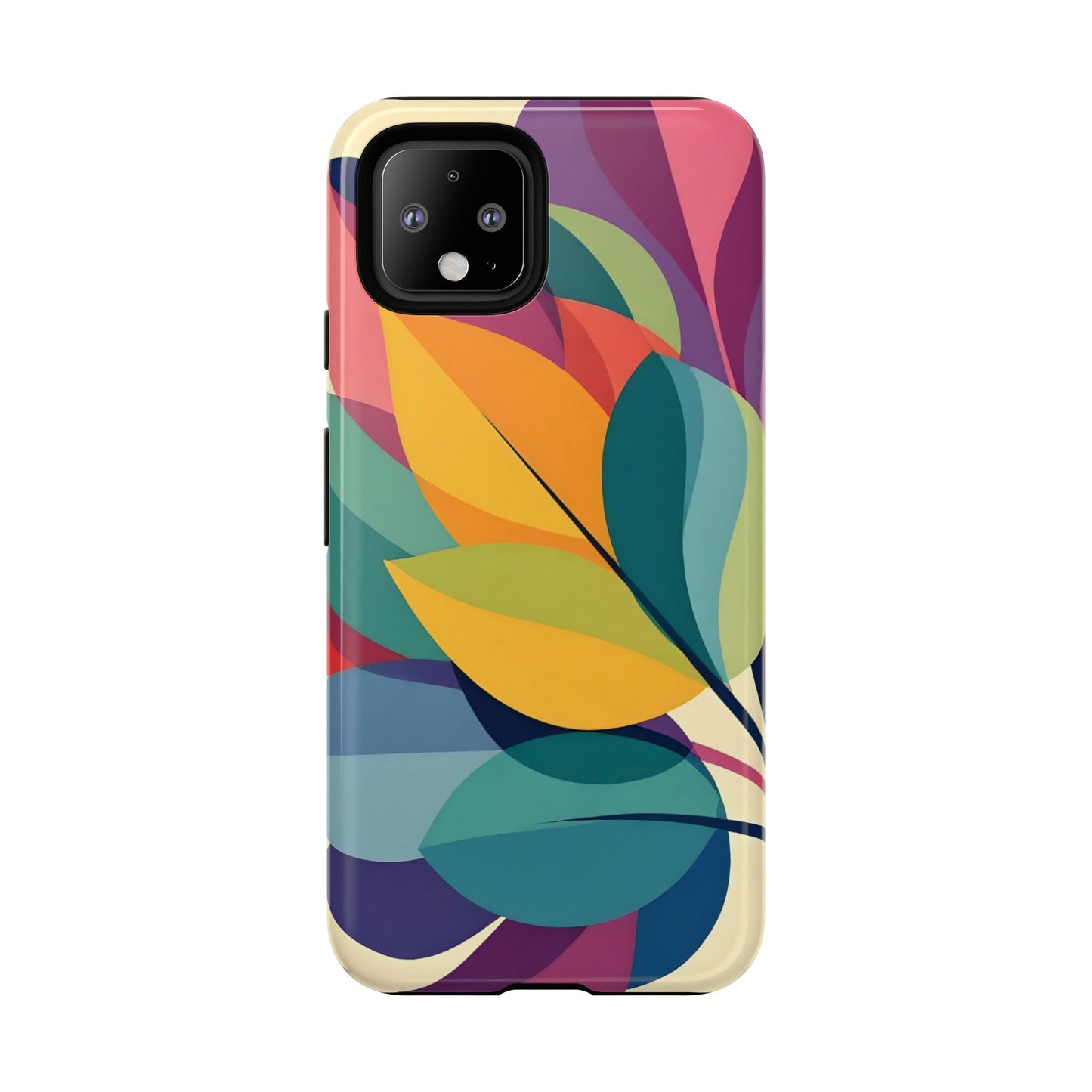 Colorful Leaf Phone Case, Tough TPU Cover, Eco-Friendly Design, Perfect Gift for Nature Lovers, Vibrant Floral Style