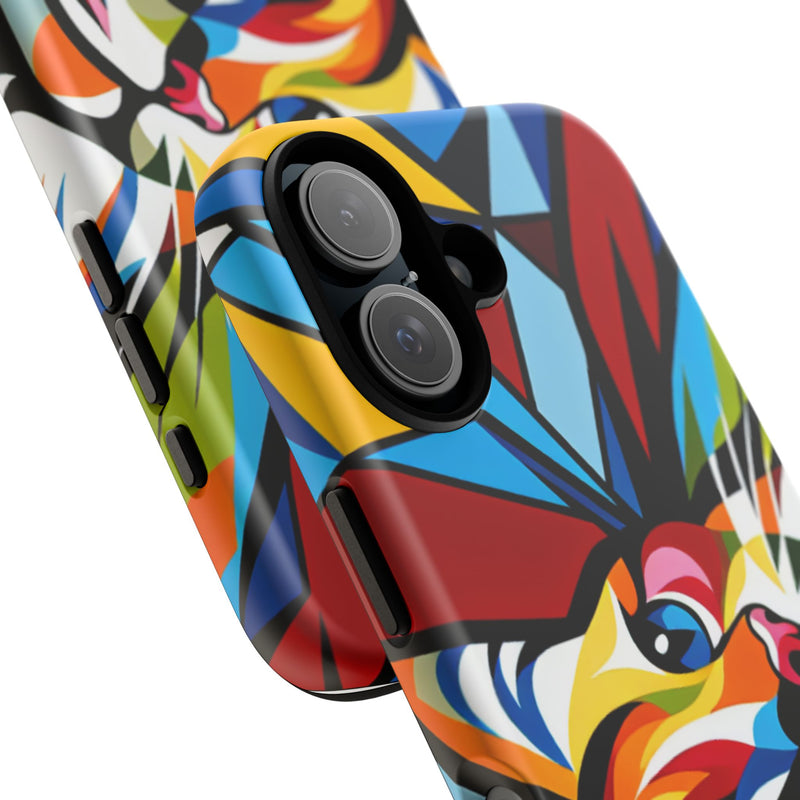 Vibrant Cat Phone Case - Tough Protection with Colorful Art